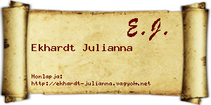 Ekhardt Julianna névjegykártya